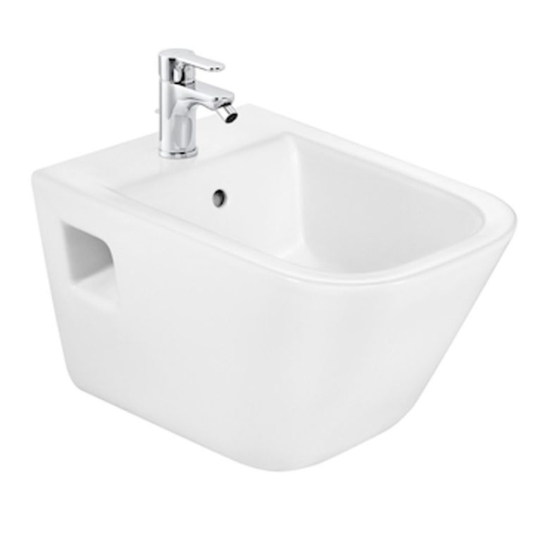 Bidet Suspendido Roca The Gap 1 Agujero Monocomando Blanco