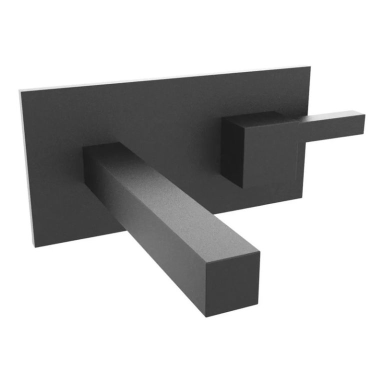 Griferia Hidromet One Block Black Lavatorio Pared