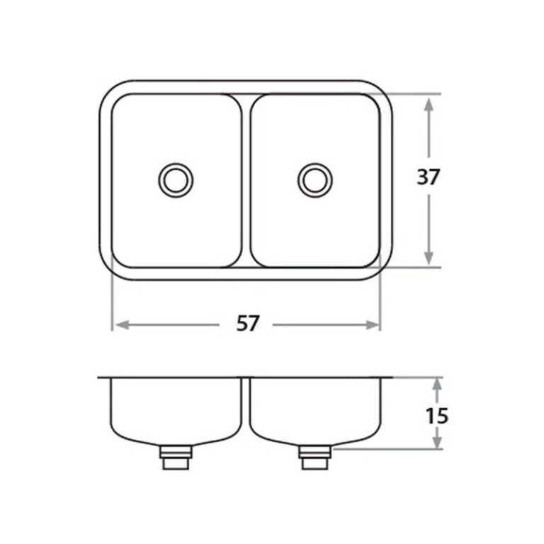Bacha Acero Inoxidable Mi Pileta Doble 104p - Imagen 2