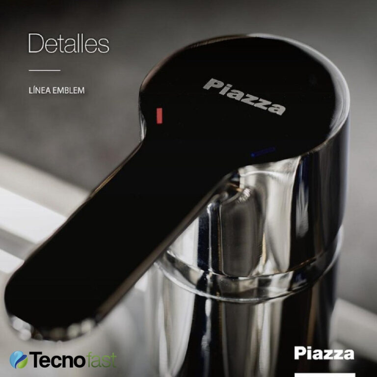 Grifería Piazza Yvon Emblem Lavatorio Metal Baño Cerámico - Imagen 5