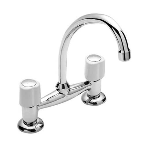 Griferia Peirano Lorca Cocina Mesada Blanco Cromo 51-010
