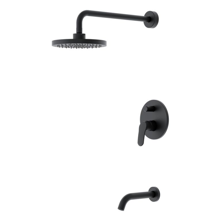 Griferia Vasser Kassia Ducha De Embutir Negra 11a/1042.ng