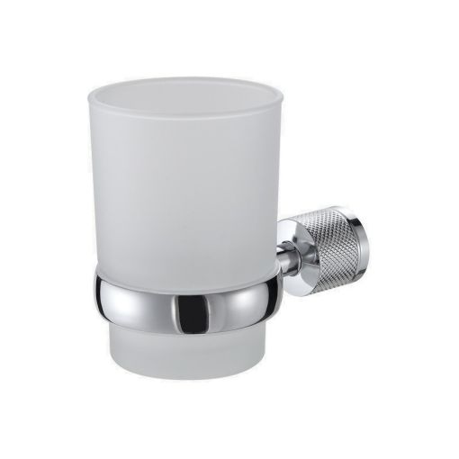 Portacepillo Portavaso Peirano Fabric Cromo Accesorio Bano