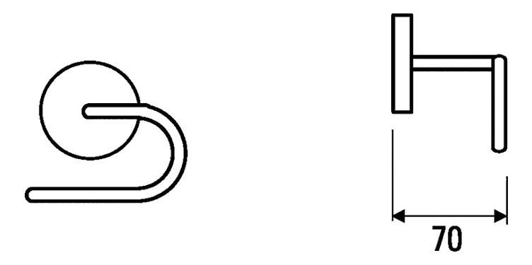 Percha Baño Hidromet Jet Cromo Accesorio 3752 - Imagen 2