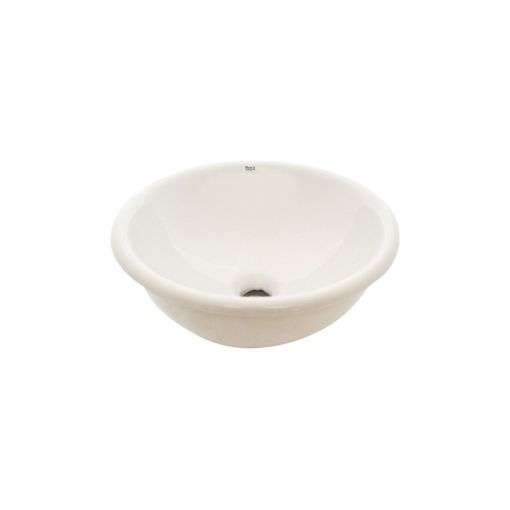 Bacha Roca Foro Encimera Encastrable Redonda Blanca