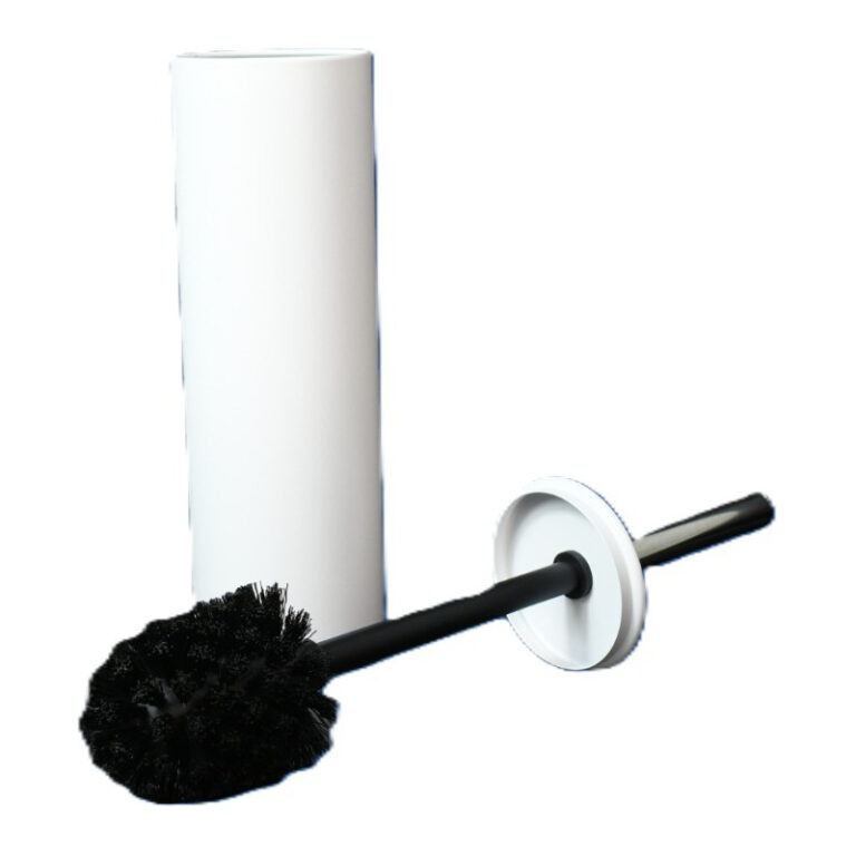 Porta Escobilla Daccord Bano Metal 3 Litros Blanco - Imagen 2