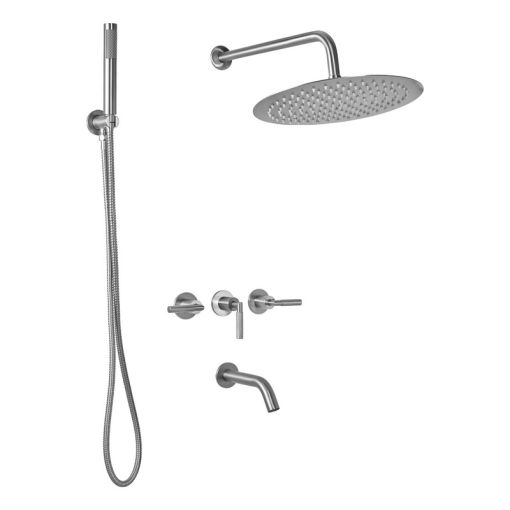 Griferia Peirano Beat Ducha 3 Vias C/t Y Duchador 80-353ni