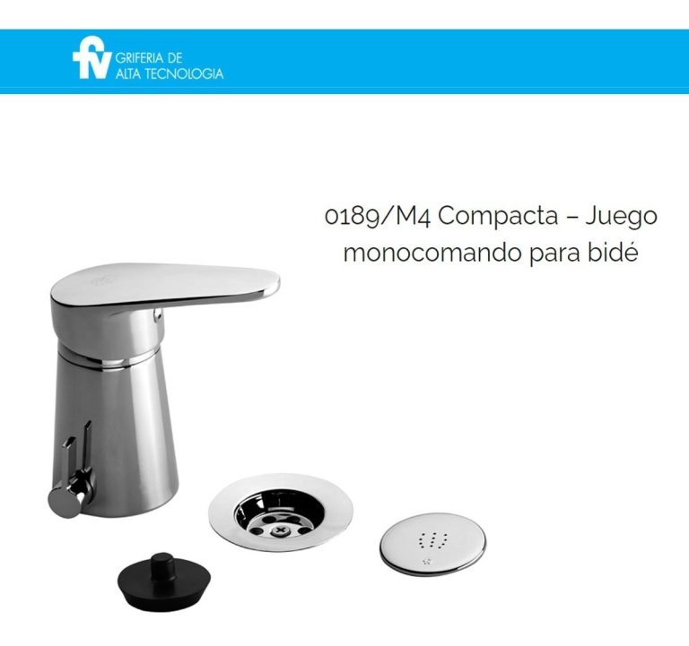 Grifería De Bidet Fv M4 Compacta 0189/m4-cr Acabado Brillant - Imagen 3