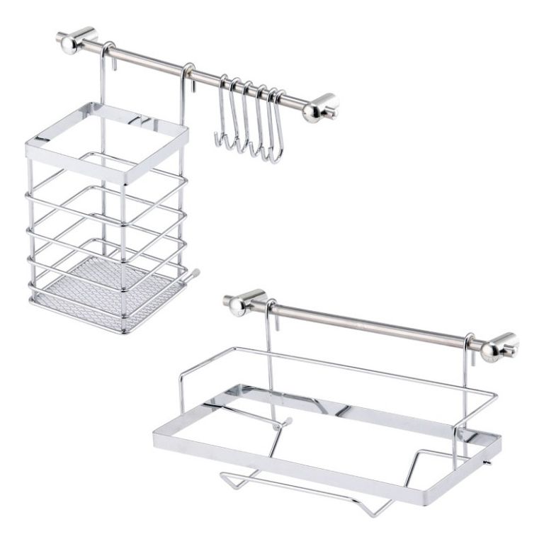 Set Kit De Cocina 10 Piezas Metálico Cromo Daccord Coc0imp36