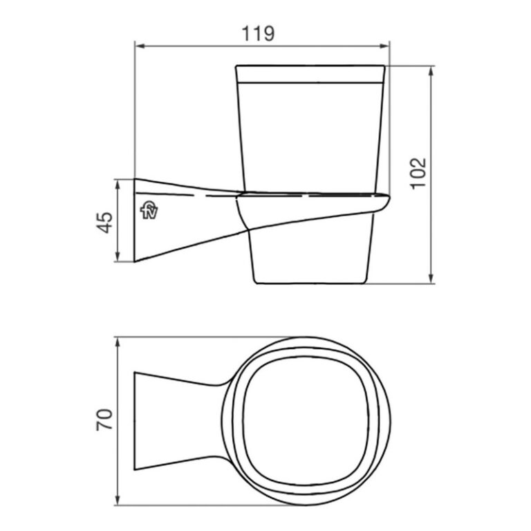 Portavaso Portacepillo De Baño Fv Epuyen 0169/l2 - Imagen 2
