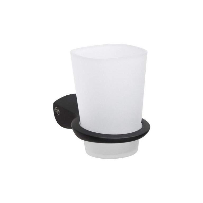 Portavaso Portacepillo De Baño Fv Epuyen Negro 0169/l2-ng