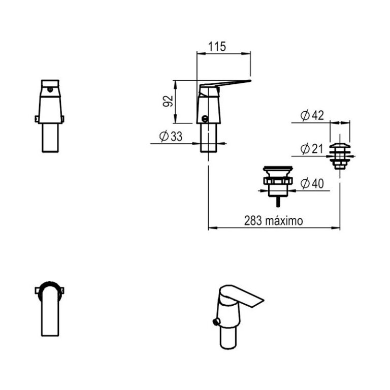 Griferia Hidromet Raptor Skin Bidet Monocomando Color Rosa - Imagen 2