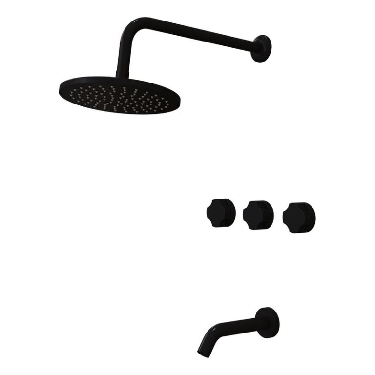 Griferia Vasser Senza Ducha De Embutir Black 26/1041.ng