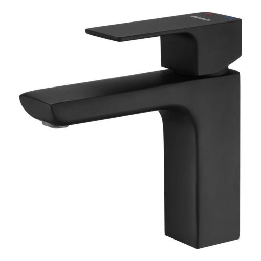 Griferia Piazza Arq Monocomando Lavatorio Bajo Negro 10400ne