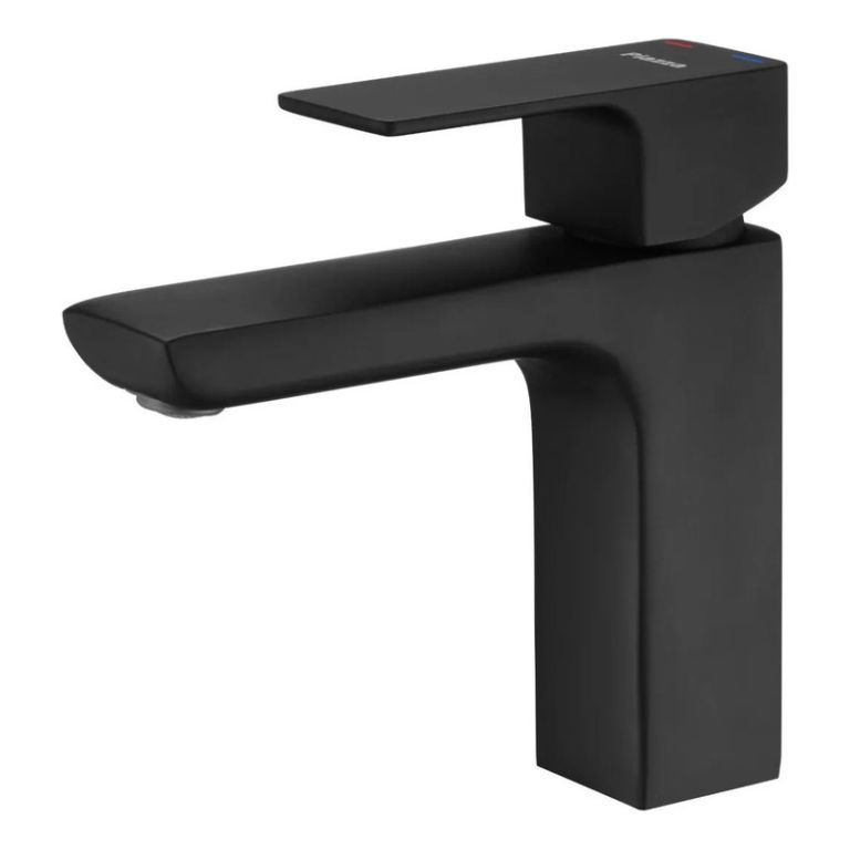 Griferia Piazza Arq Monocomando Lavatorio Bajo Negro 10400ne