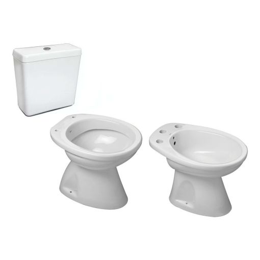 Combo Roca Capea Italiana Inodoro Corto + Mochila + Bidet