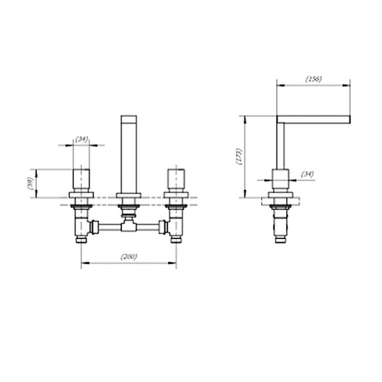Griferia Peirano Lago Lavatorio Mesada Cromo 60-161 - Imagen 3