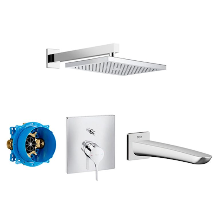 Combo Grifería Roca Iconia Lavatorio Bidet Euro Ducha Trans - Imagen 4