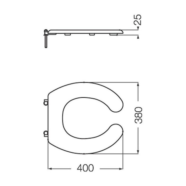 Asiento Inodoro Espacio Ferrum Sin Tapa Para Discapacitados - Imagen 2