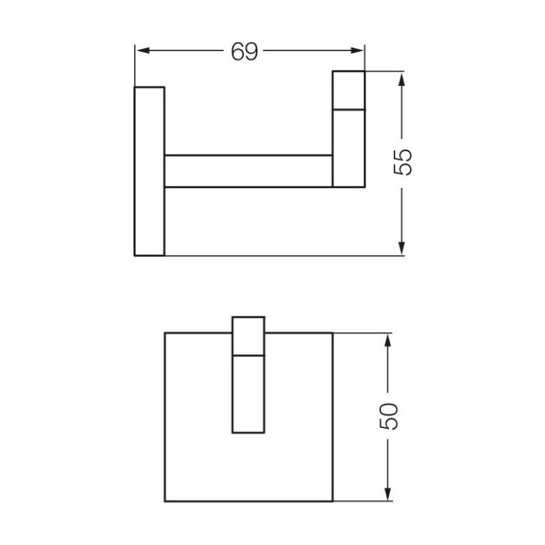 Percha Fv Dominic 166/85 Accesorio De Bano Cromo Bano - Imagen 2