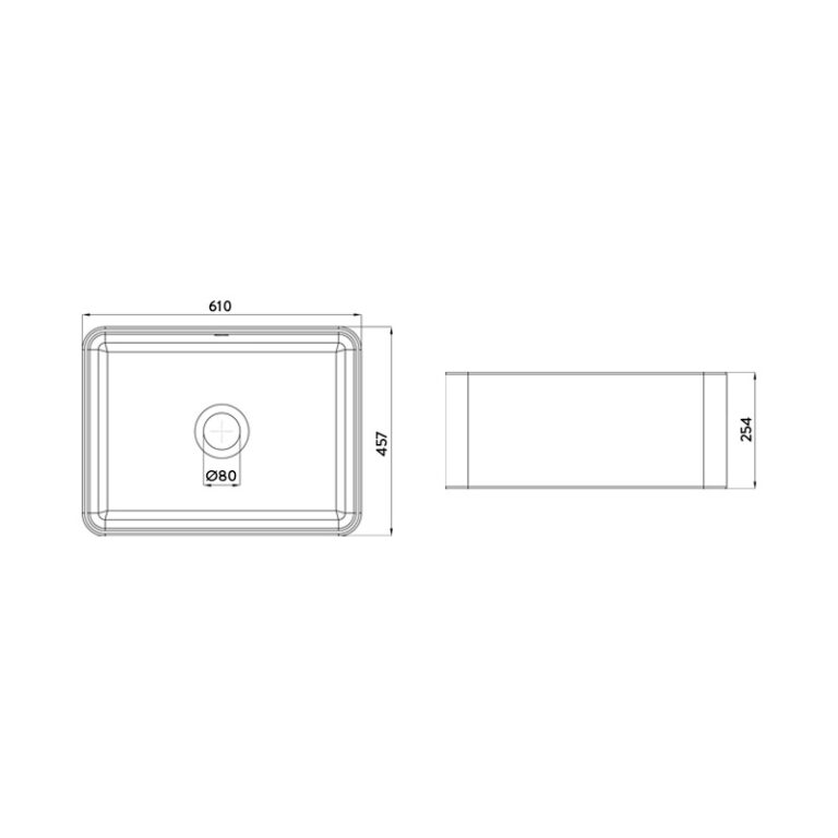 Bacha Peirano Cocina Simple Porcelana Sopapa Completa Bch16n - Imagen 6