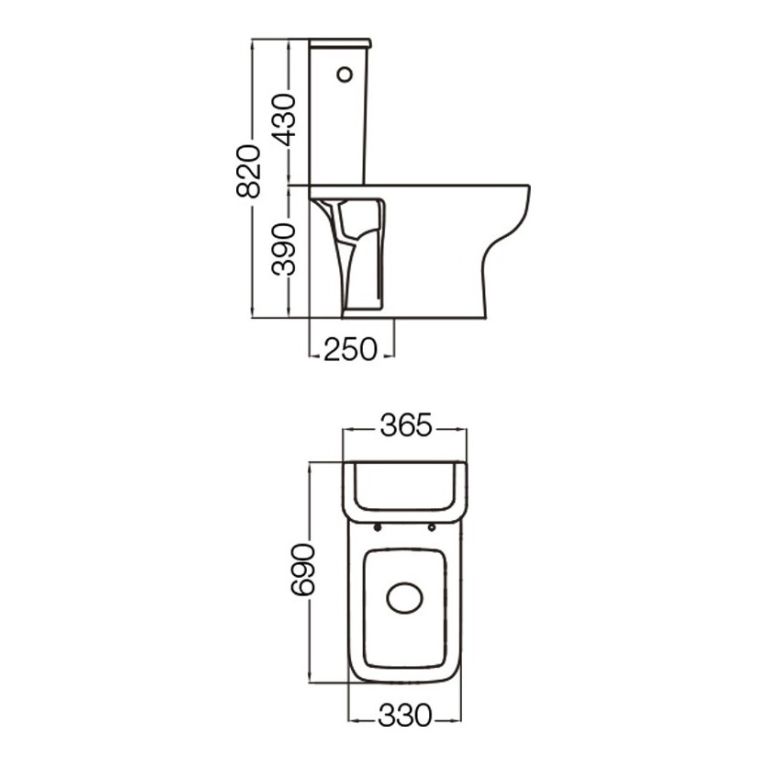 Ferrum Trento Inodoro Largo Con Deposito Mochila Dual - Imagen 2