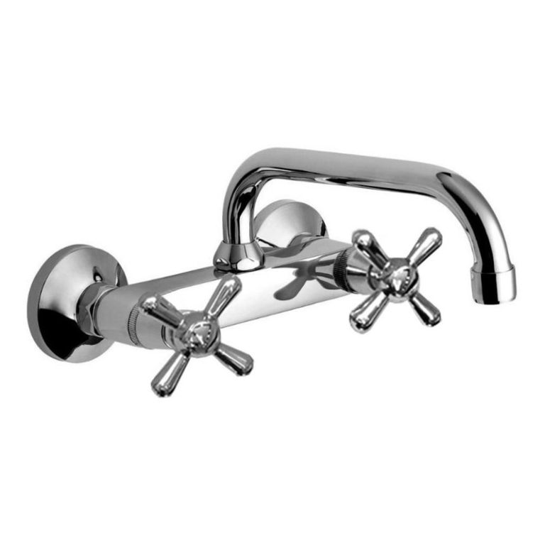 Griferia Peirano Ares Cocina Pared Exterior Cromo 934/cr