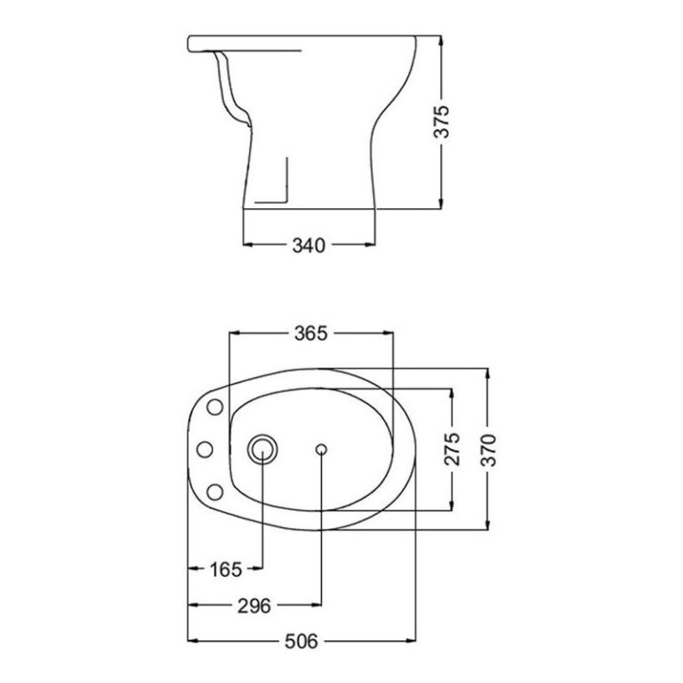 Bidet Ferrum Atuel De Uno O Tres Agujeros Loza Sanitaria Color Blanco - Imagen 2