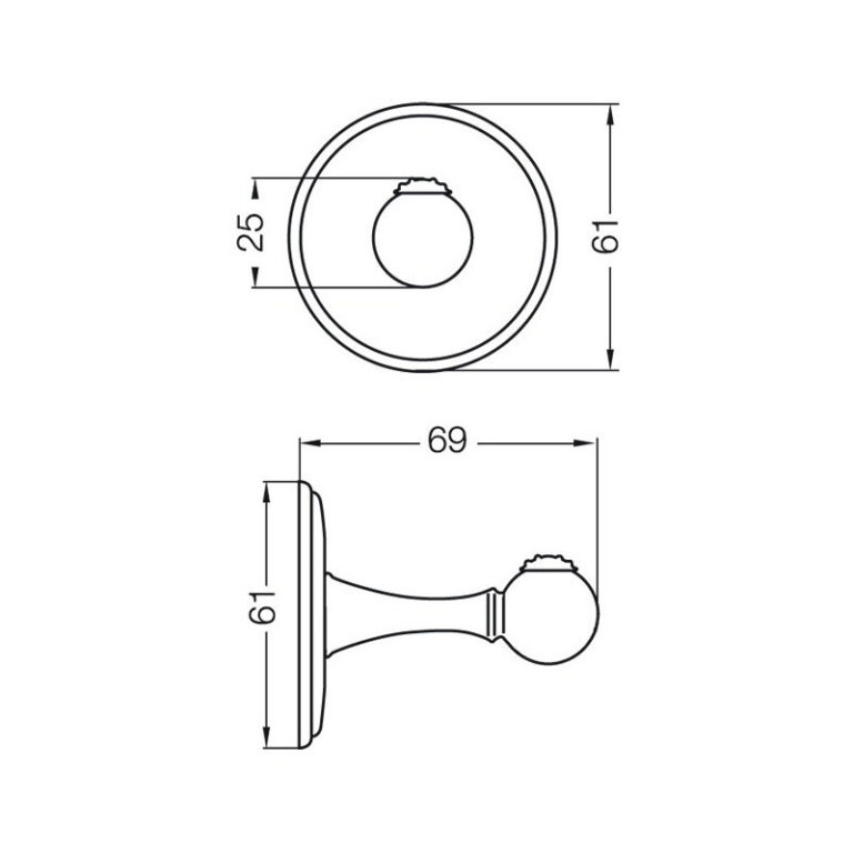 Percha Fv Mikka 166/31 Accesorio Bano Metalica - Imagen 2