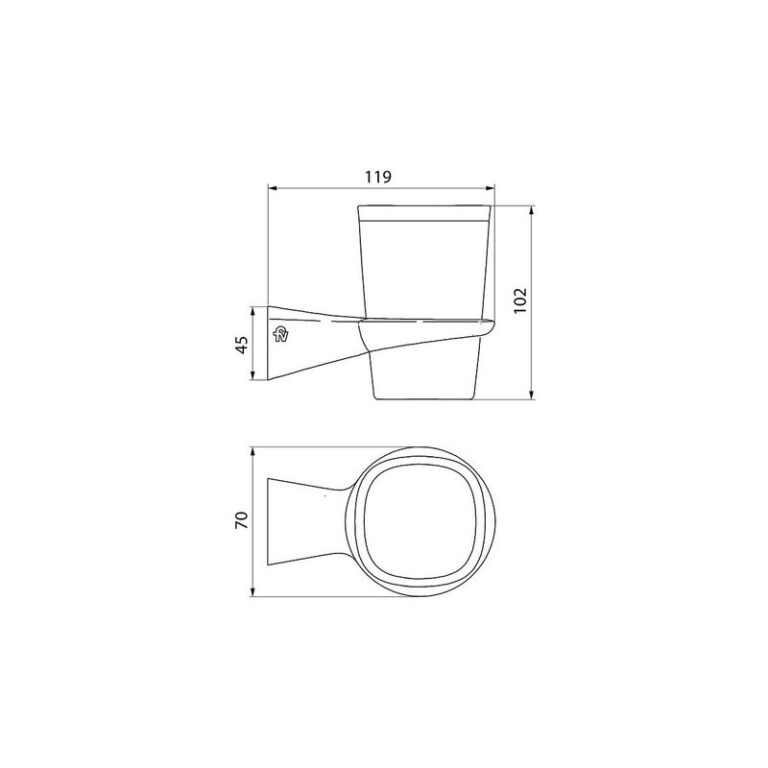 Portavaso Portacepillo De Baño Fv Epuyen Negro 0169/l2-ng - Imagen 2
