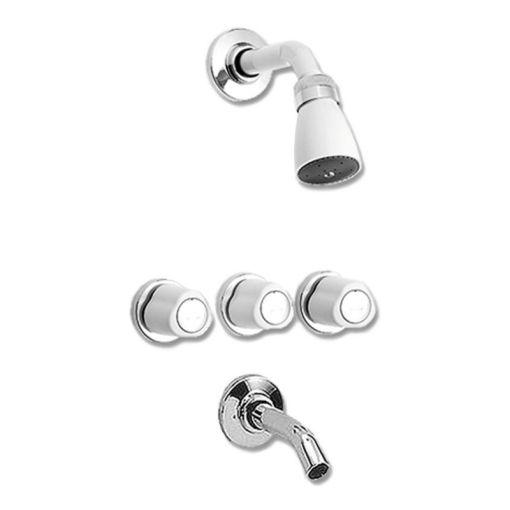 Griferia Peirano Lorca Ducha Embutir Blanco Cromo 80-010