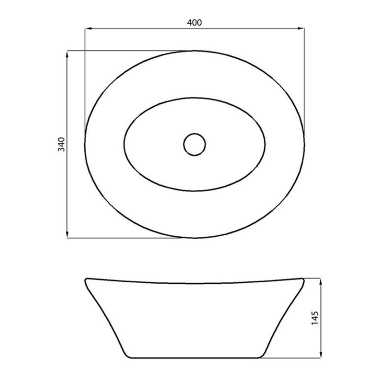 Bacha De Apoyar Ferrum Tori Cuenco L60kf Lavatorio Blanco - Imagen 2