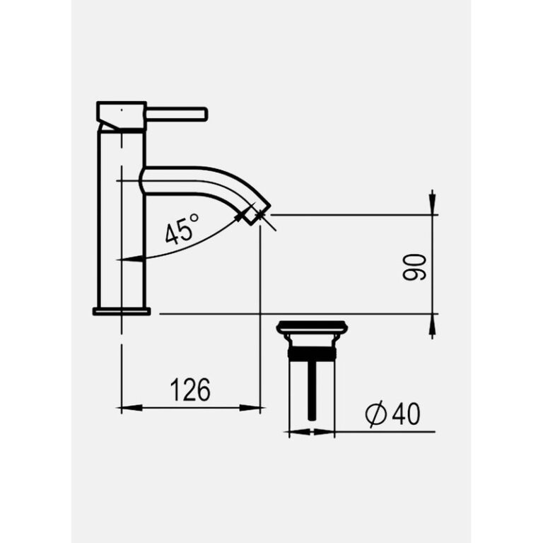 Griferia Hidromet Vector Lavatorio Negro Monocomando - Imagen 2