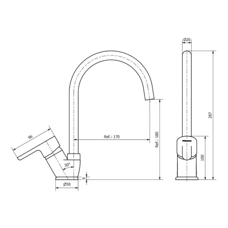 Griferia Piazza Emblem Monocomando Alto Bano Cocina Yvon Cromo Aireador Cierre Ceramico Metalica Canilla Garantia - Imagen 2