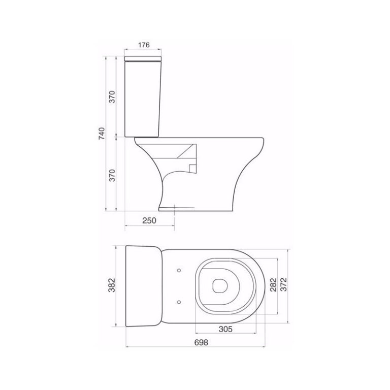 Deposito De Apoyo Ferrum Veneto Con Descarga Dual Doble Dtw6 Color Blanco - Imagen 4