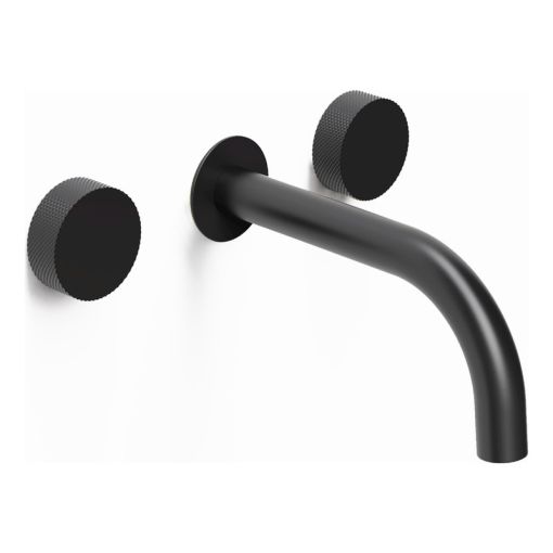 Griferia Hidromet Texture Negro Lavatorio Pared 9890negr