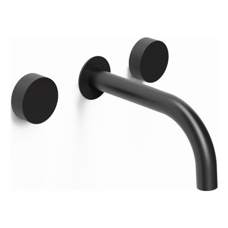 Griferia Hidromet Texture Negro Lavatorio Pared 9890negr