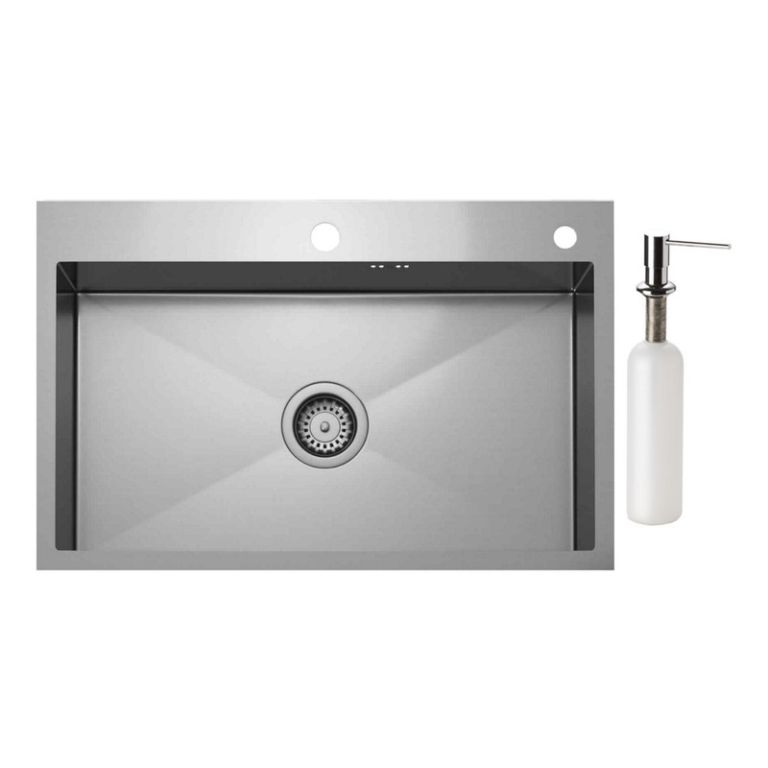 Bacha Cocina Acero Inoxidable Mi Pileta 718e + Dosificador