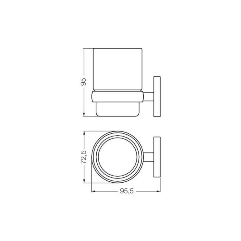 Portavaso Fv Grand Hotel 0732.10/37 Accesorio Portacepillo Color Argentina - Imagen 3