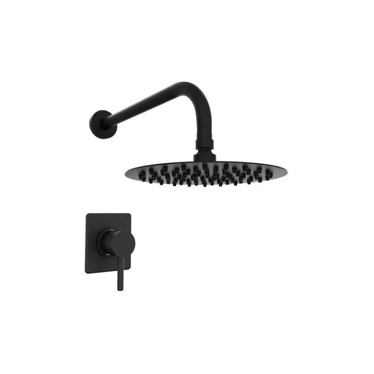 Griferia Hidromet Vector Ducha Embutir Sin Transf Negro