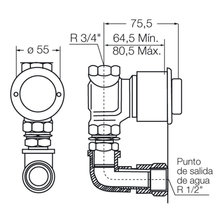 Valvula Fv Temporizada Mingitorio Pressmatic Color Argentina - Imagen 4