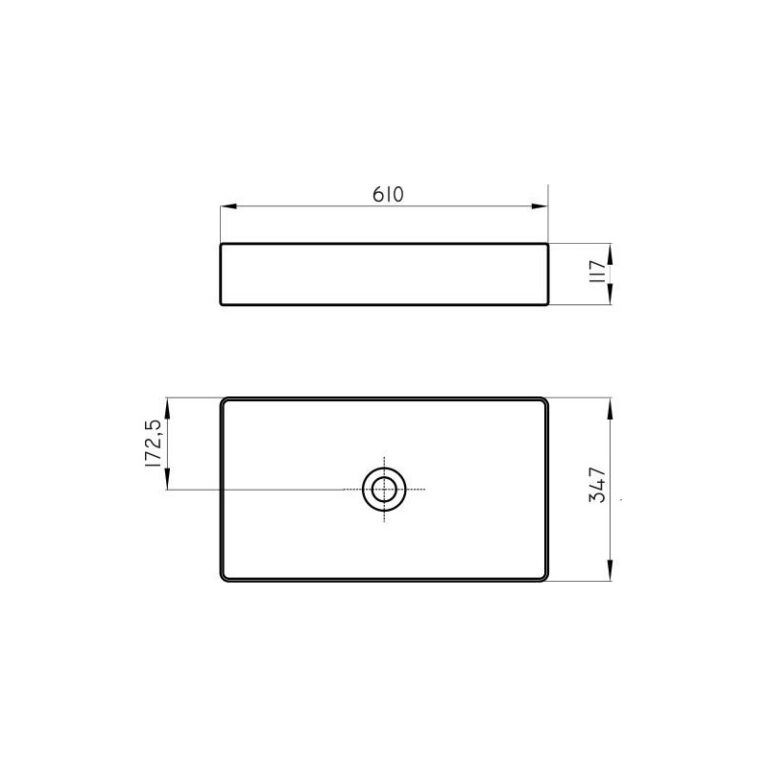 Bacha Lavatorio Ferrum Country Loza Negra brillante de Apoyo Lk390-N - Imagen 2