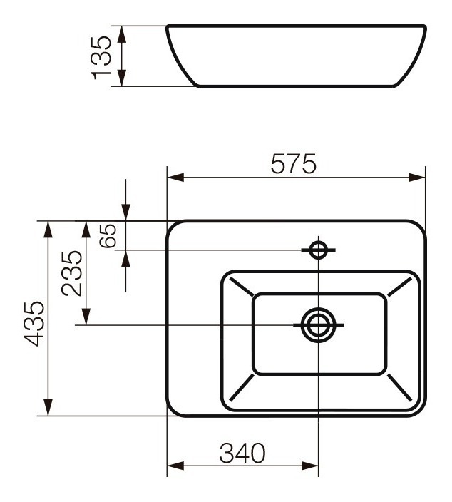 Bacha Ferrum Milos Lk250 Cuadra Repisa De Apoyo Blanca - Imagen 2