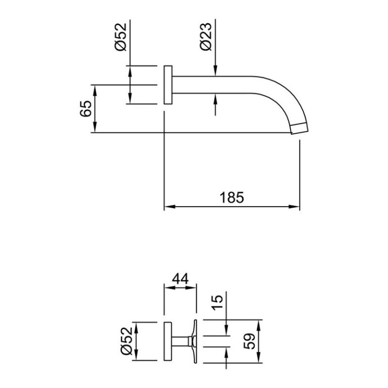 Griferia Peirano Vigo Lavatorio Pared Cierre Ceramico 62-132 - Imagen 2