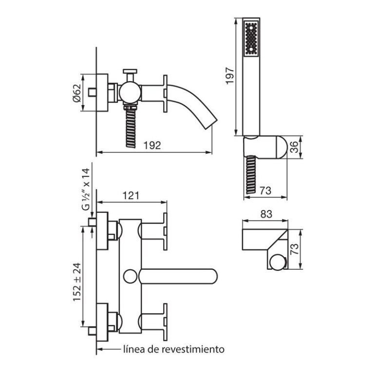 Grifería Fv Alerce Ducha Exterior Cierre Cerámico 0112/d7 - Imagen 2