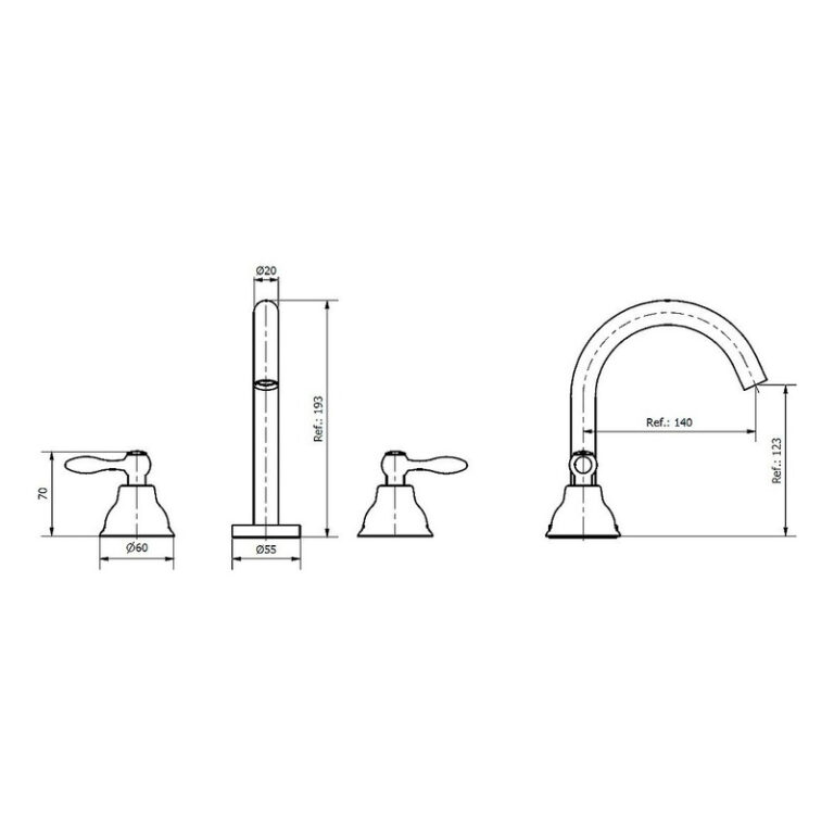 Griferia Hydros Kiss Lever Lavatorio Cierre Ceramico - Imagen 3