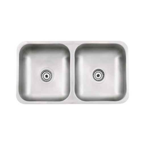 Bacha Doble Cocina Acero Inoxidable Mi Pileta Bajo Mes 306