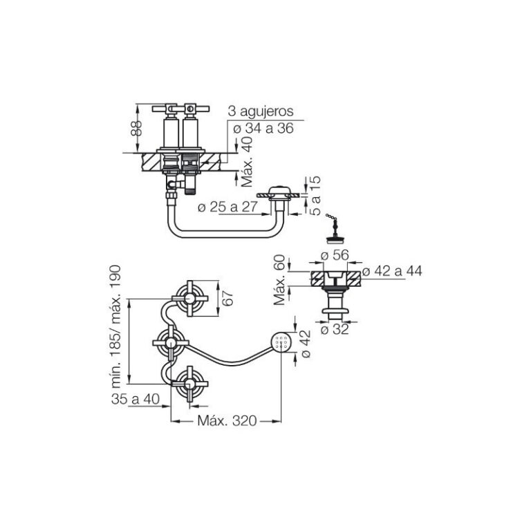 Griferia Fv Temple Bidet Con Transferenciaa 0295/87 Color Argentina - Imagen 2