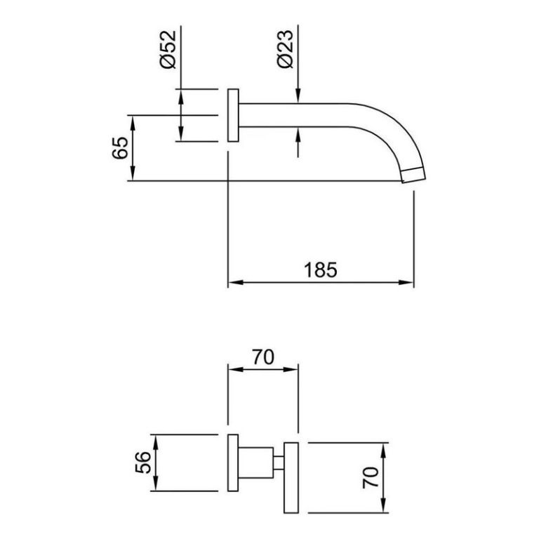 Griferia Lavatorio Pared Peirano Adra 62-162 Cromo - Imagen 2