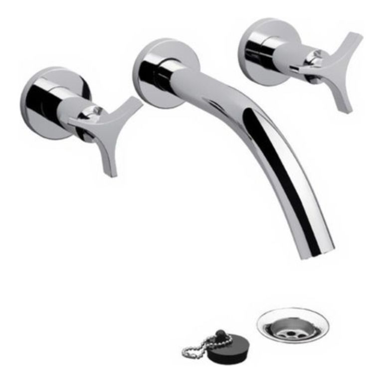 Griferia Fv Triades Lavatorio Pared 203/c3 Cromo Bano